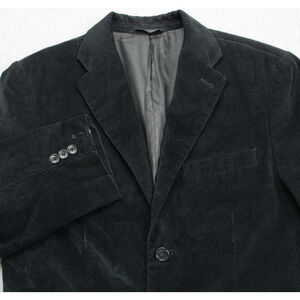 Banana Republic Blazer Mens 38S Black 100% Cotton 2 Button Sports Jacket